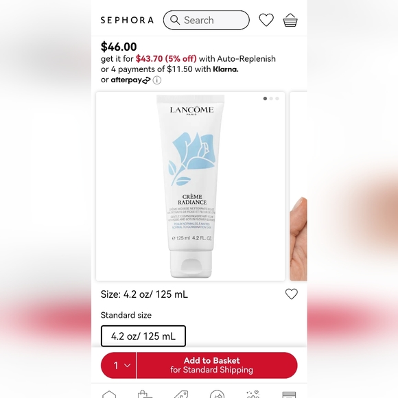 5/$40 LancômeCrème Radiance Gentle Cleansing Creamy-Foam Cleanser 50ml - Picture 3 of 3